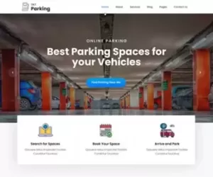 Car Parking WordPress theme for plaza pay and park lot garage bay