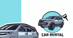 Car Rental Mascot Logo Template