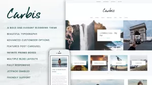 Carbis - A Bold and Elegant WordPress Blog Theme - Themes ...