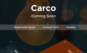 Carco - Coming Soon HTML5 Specialty Page - TemplateMonster