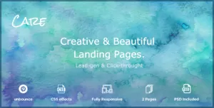 Care - Non-profit & Creative unbounce Landing Page