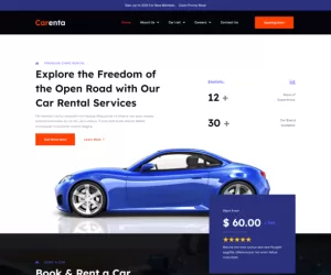 Carenta - Car Rental Business Elementor Template Kits