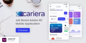 Cariera - Mobile App Adobe XD Template