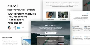 Carol – 100+  Responsive Modules + StampReady, MailChimp & CampaignMonitor compatible files
