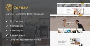 Caruso - Complete Hotel Booking Template