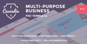 Cascadia - Multipurpose Business Agency/Personal Portfolio PSD Template
