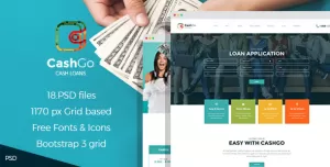 CashGo - Fast Loan Financial Company PSD Template