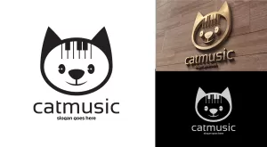 Cat - Music Logo - Logos & Graphics