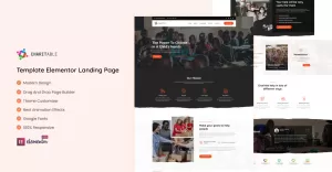 Charitable - NGO and Charity Services Elementor Landing Page