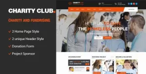 Charity Club  Responsive HTML Template for Fund Raising