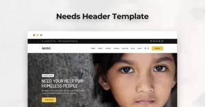 Charity Landing Page PSD Template