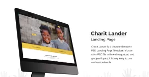 Charity Landing Page PSD Template
