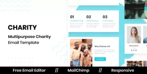 CHARITY - Responsive Email Template for Nonprofit With Free Email Editor
