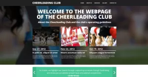 Cheerleading Club Drupal Template