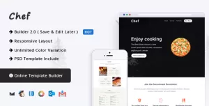 Chef - Responsive Email Template + Online Builder