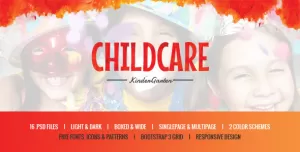 Child Care - Kids & Kindergarten PSD Template