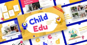 ChildEdu Creative Education PowerPoint Template