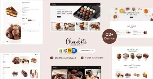Chocobites - Chocolate, Sweets, Bakery, and Cake Shopify Responsive Website Template