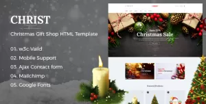 Christ - Christmas Gift Shop eCommerce HTML Template