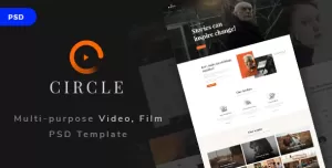 Circle - Multi-purpose Video, Film PSD Template