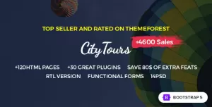 CityTours - Travel and Hotels Site Template