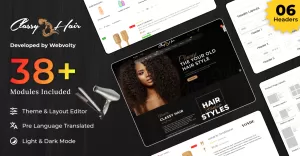 Classy Hair Mega Salon, Barber, Health, Beauty Prestashop 8.0 Super Store  PrestaShop 8.0 Themes