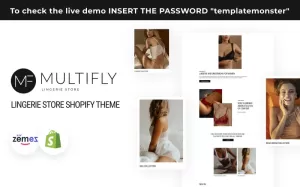 Clean Multifly Lingerie Store Shopify Theme - TemplateMonster