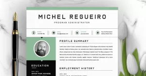 Clean Resume / CV Template with MS Word Cover Letter