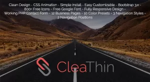 CleaThin - Clean and Minimal Site Template