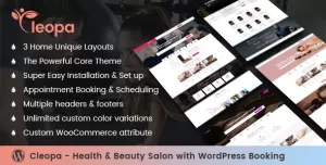 Cleopa - Health & Beauty Salon With WordPress Booking