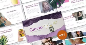 Clevio - Personal Portfolio Powerpoint - TemplateMonster