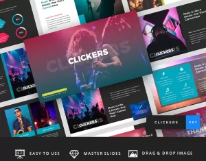 Clickers - Music Band Presentation - Keynote template