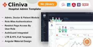 Cliniva Hospital - Angular 16+ Medical Admin Dashboard Template For Doctors & Clinics