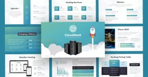 Cloud Hosting Company Keynote Template - TemplateMonster