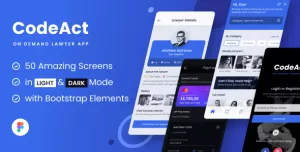 CodeAct  Legal & Lawyer Services Mobile App Figma UI Template
