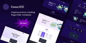 Coeus - Cryptocurrency Landing Page HTML Template