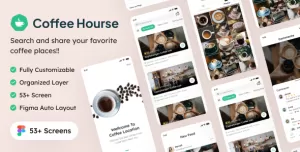 Coffee House  Mobile Listing App Figma Template