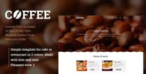 Coffee -  Responsive Restaurant Cafe Site Template