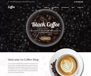 Coffee Shop WordPress theme for cafe house restaurant cafeteria dine in