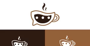Coffee talk Logo Template - Coffee Talk Logo design for creative studio company.