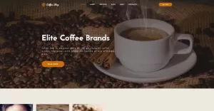 Coffeeshop Website sjabloon met meerdere paginas