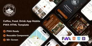 CoffeeTime  Coffee, Food, Drink Mobile PWA HTML Template