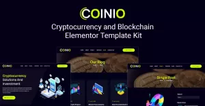 Coinio - Cryptocurrency and Blockchain Elementor Template Kit