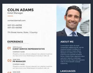 Colin Adams - Hotel Manager CV mall