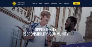 College Fraternity Moto CMS 3 Template - TemplateMonster