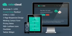 ColorCloud - One-Page Design, 3-Layer Parallax