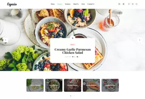 Colorful WordPress Food Blog Theme with Gutenberg - Especio