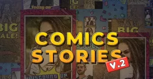 Comics Social Media Stories V.2 - MOGRT - TemplateMonster