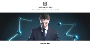 Communications Responsive Website Template - TemplateMonster