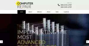 Computer Repair Responsive Website Template - TemplateMonster